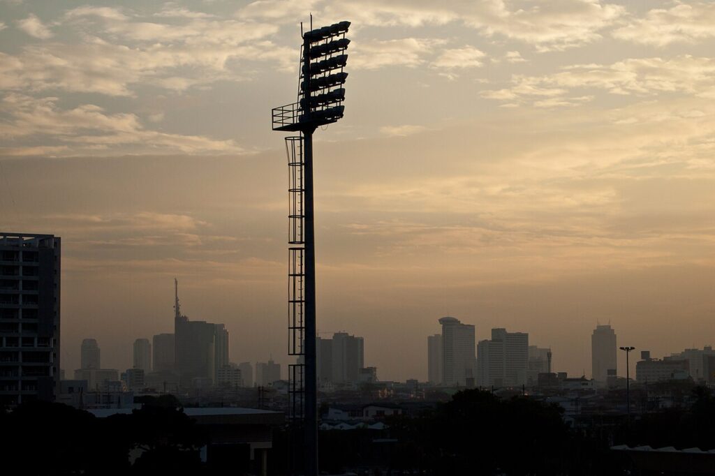 Bangkok skyline at sunset
