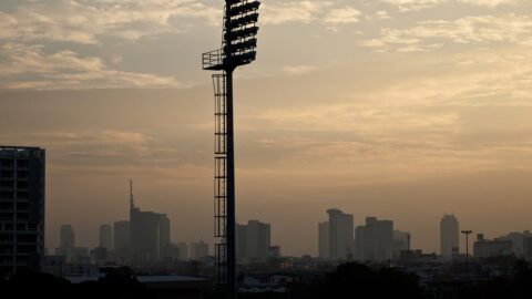 Bangkok skyline at sunset