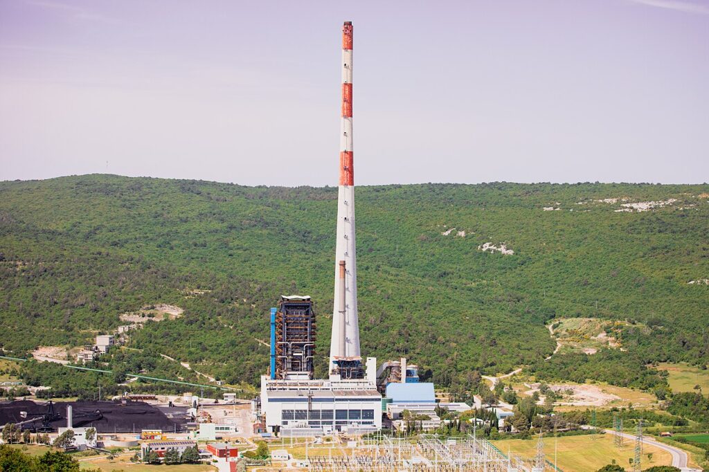 A coal-fired power station — coal remains the single largest source of carbon dioxide emissions