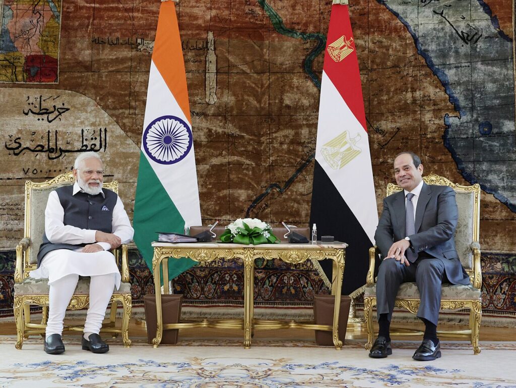 Egyptian President Abdel Fattah el-Sisi at the President House in Cairo, June 2023 (file photo)