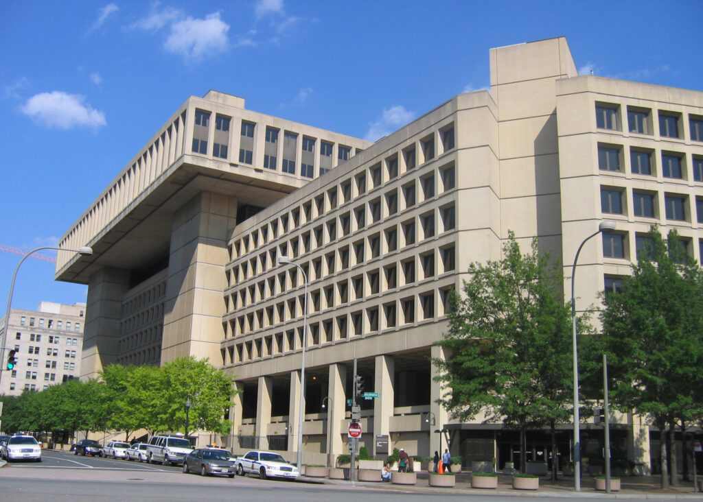 The FBI's J. Edgar Hoover headquarters building in Washington, D.C.