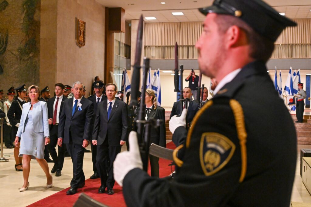 President Isaac Herzog in the Knesset.