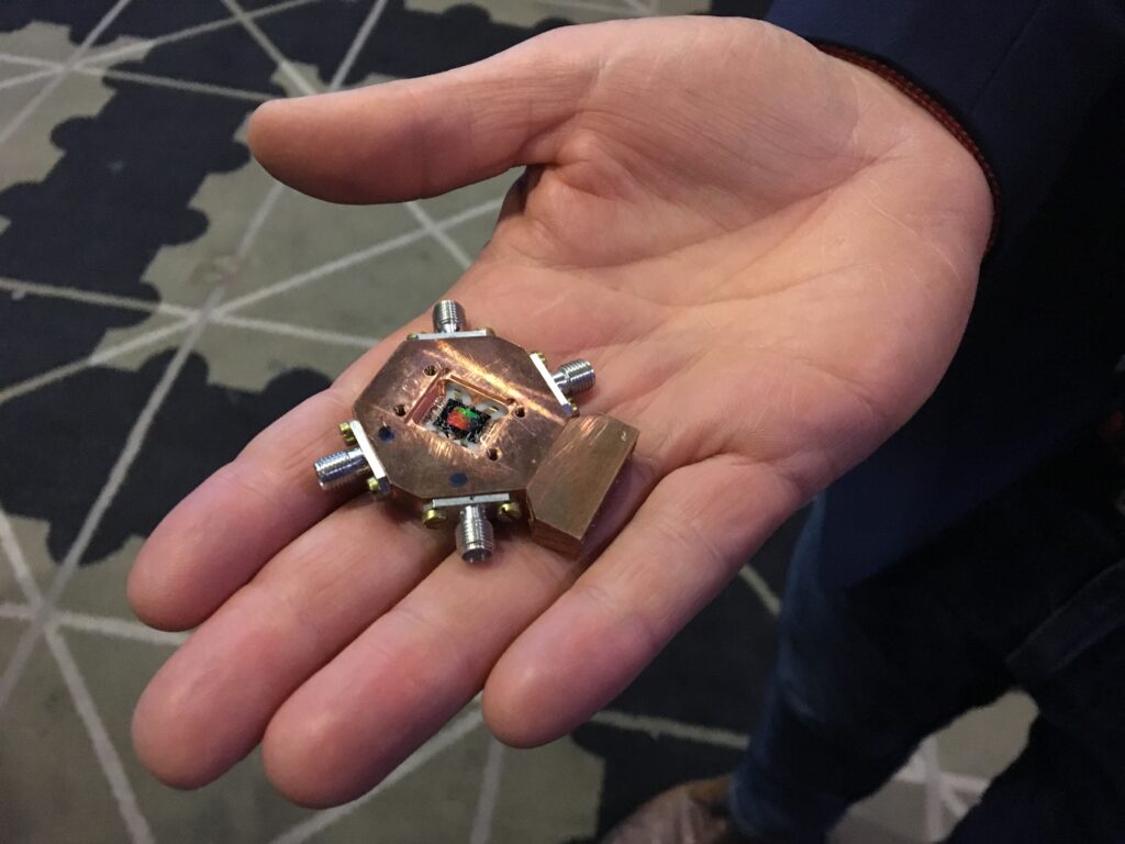 A quantum computer in a laboratory.