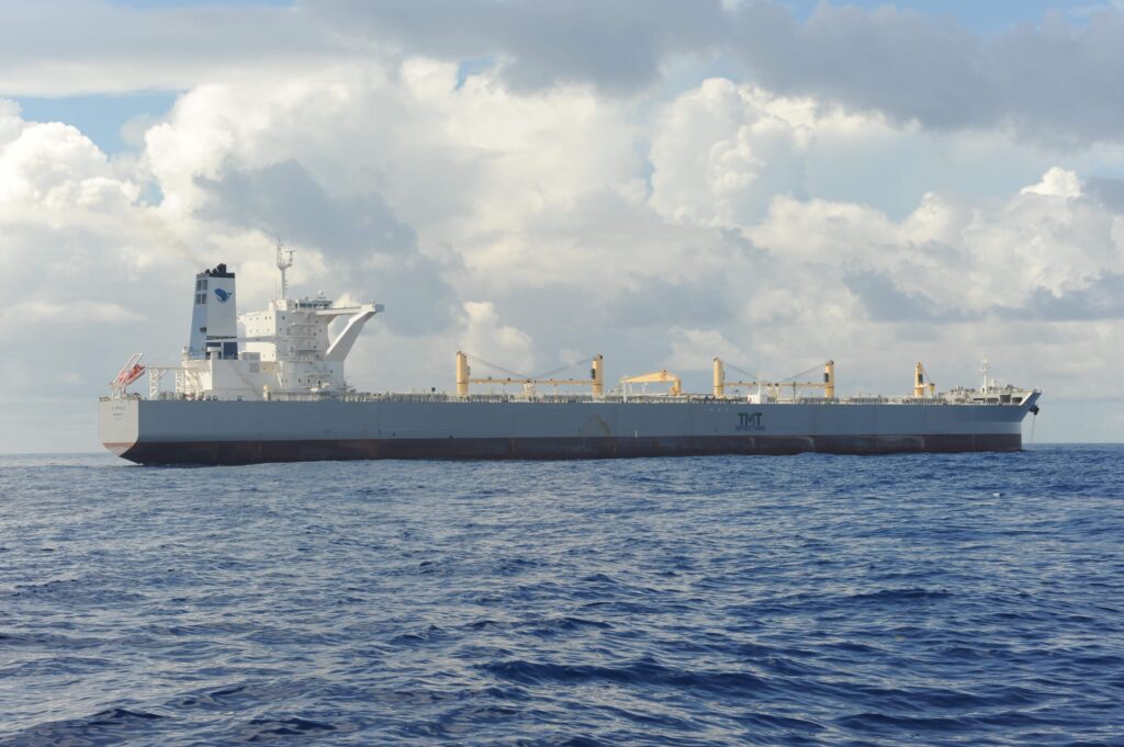 Supertanker at sea — the kind of vessel transiting the Strait of Hormuz