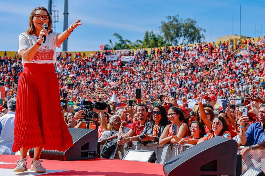 Luiz Inácio Lula da Silva at the official launch of his 2026 re-election campaign