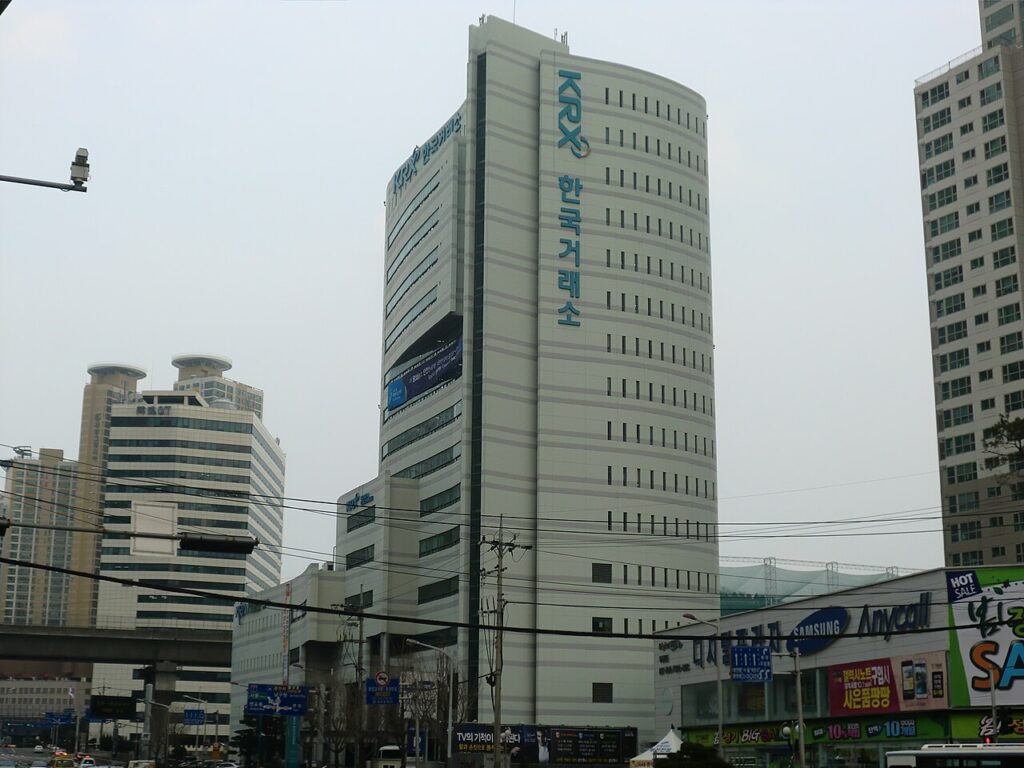 The Korea Exchange (KRX) building in Busan, South Korea
