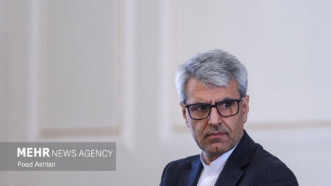 Iranian Foreign Minister Abbas Araghchi at a meeting with ambassadors in Tehran in January 2026.