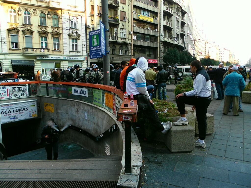 Serbian Gendarmerie officers in Belgrade (file photo)