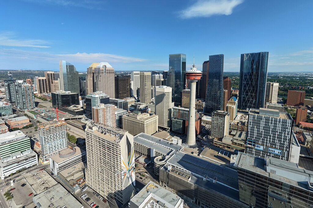 Downtown Calgary skyline with the Calgary Tower