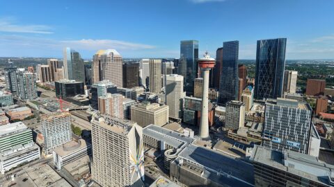 Downtown Calgary skyline with the Calgary Tower
