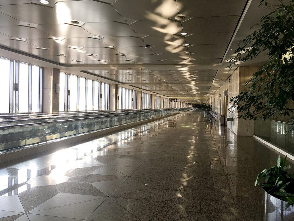 Terminal of King Fahd International Airport in Dammam, Saudi Arabia