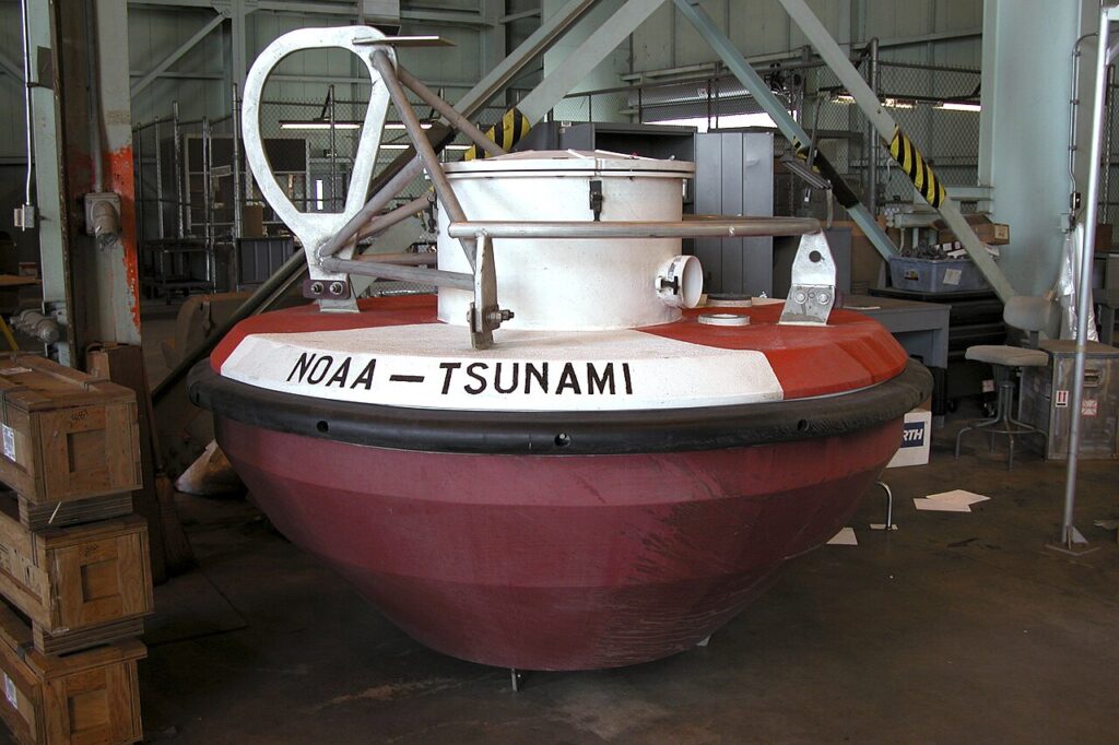 NOAA DART tsunami-warning buoys at the National Data Buoy Center in Mississippi