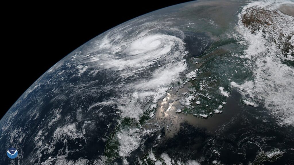 Tropical Cyclone Fani over the Bay of Bengal, seen from space
