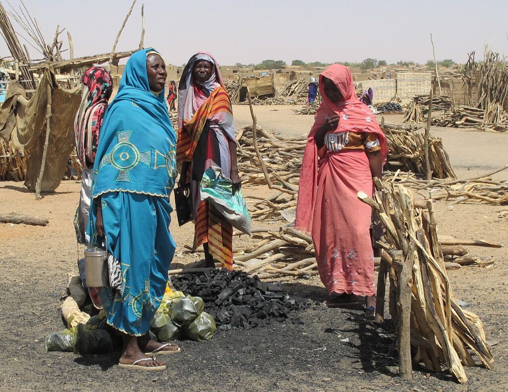 Women in El Fasher, Darfur, the Sudanese city besieged and later captured by the RSF