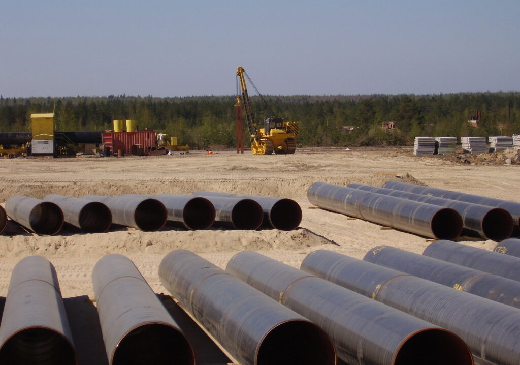 Gas pipeline construction site in Karelia, Russia (file photo, 2022)