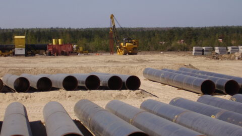Gas pipeline construction site in Karelia, Russia (file photo, 2022)