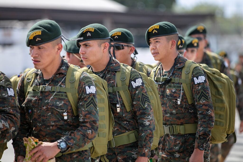 Soldiers from Guatemala and El Salvador arriving in Haiti for the UN-backed mission.