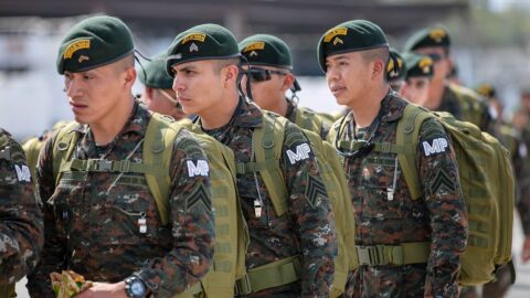 Soldiers from Guatemala and El Salvador arriving in Haiti for the UN-backed mission.