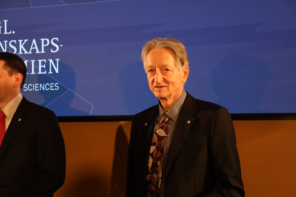 Geoffrey Hinton at the 2024 Nobel Prize press conference