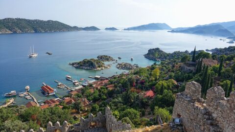 Kekova Island and Kaleköy village seen from Simena Castle
