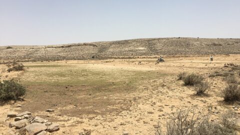 Rocky desert plain and hills near Khuzdar in Pakistan's Balochistan province, the area around Saturday's earthquake epicentre.