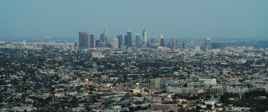 Downtown Los Angeles skyline seen from Griffith Observatory