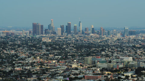 Downtown Los Angeles skyline seen from Griffith Observatory