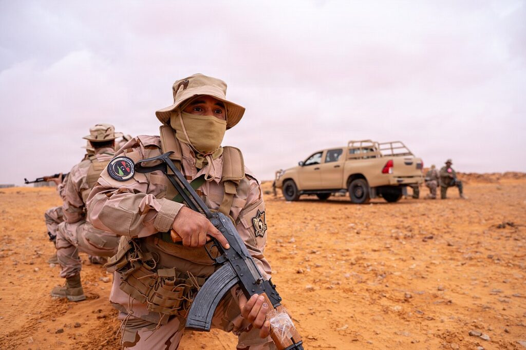 Libyan joint forces soldiers during a training exercise in Sirte, Libya (file photo)