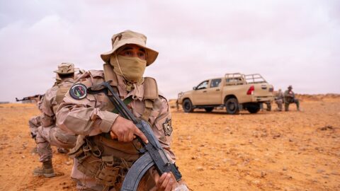 Libyan joint forces soldiers during a training exercise in Sirte, Libya (file photo)