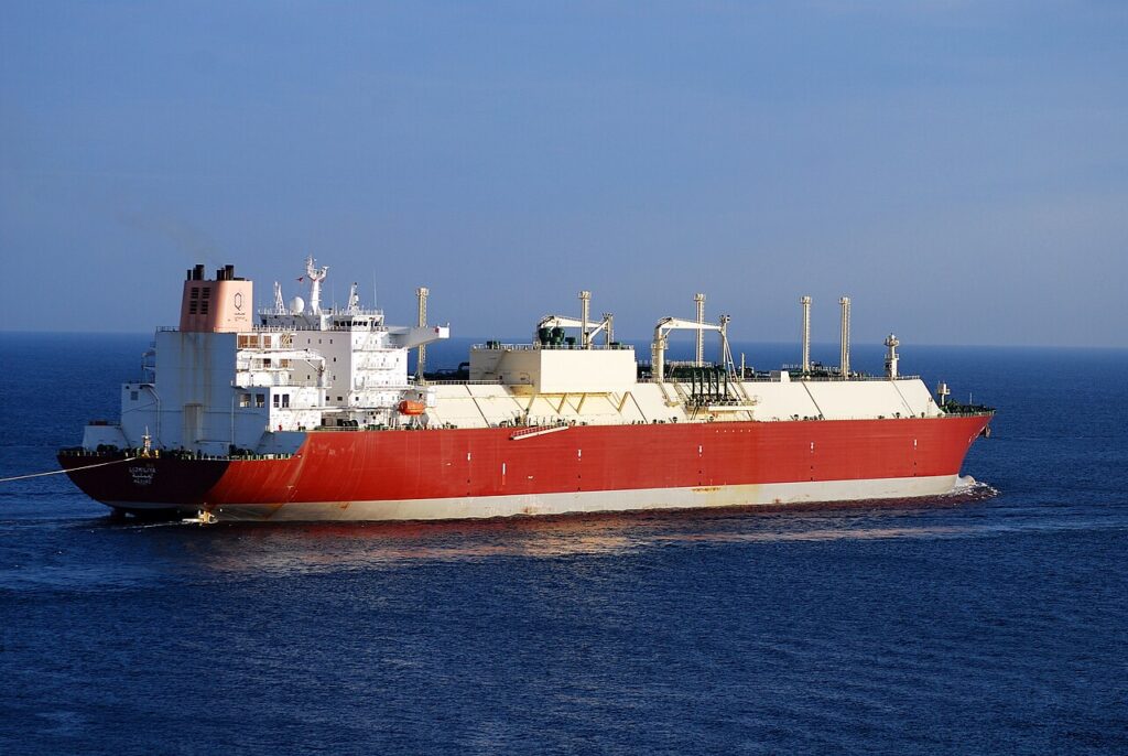 The QatarGas LNG carrier Lijmiliya at sea