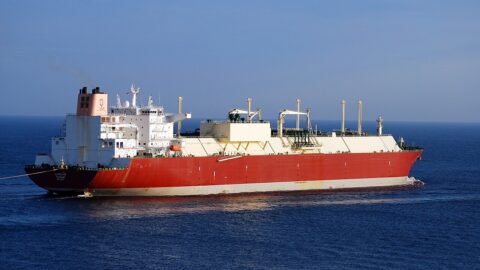 The QatarGas LNG carrier Lijmiliya at sea