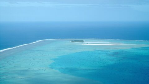 Maina Island in the Aitutaki Lagoon, Cook Islands