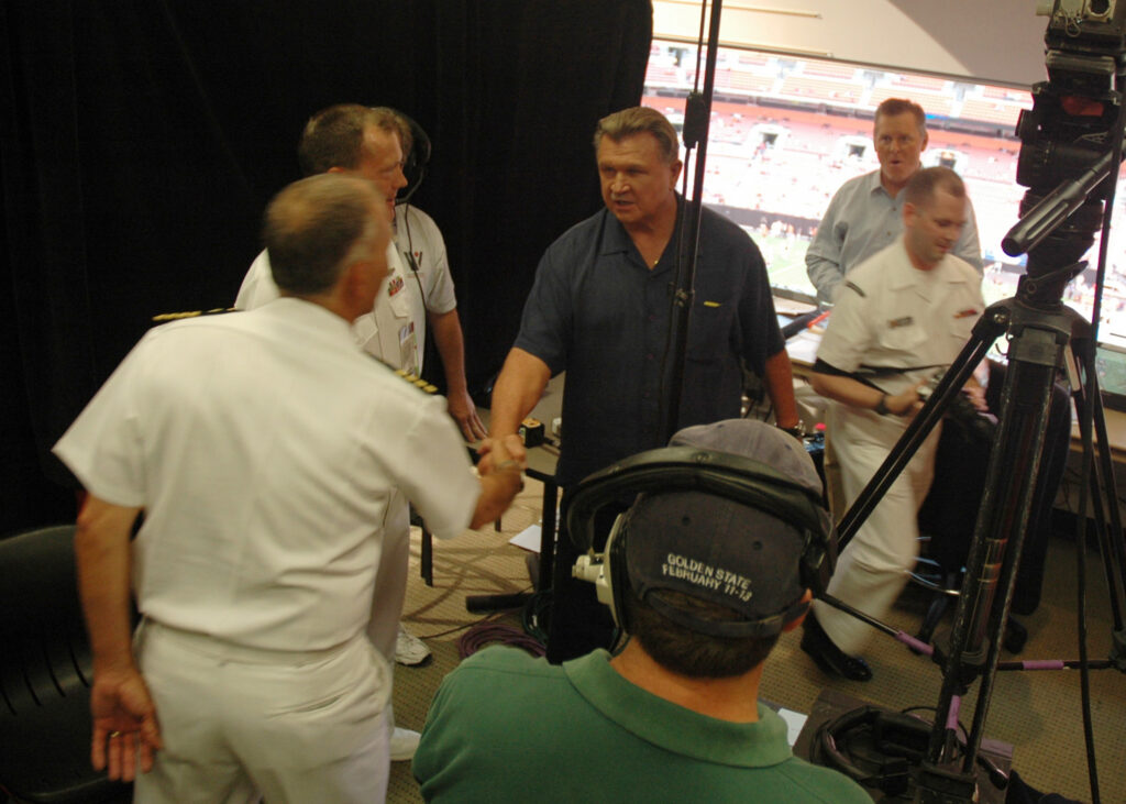 Mike Ditka in 2006 during a Cleveland Navy Week event at Cleveland Browns Stadium