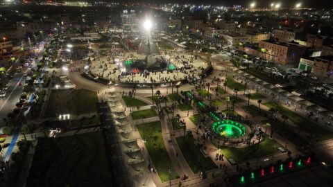 Aerial view of Laayoune city in Western Sahara.