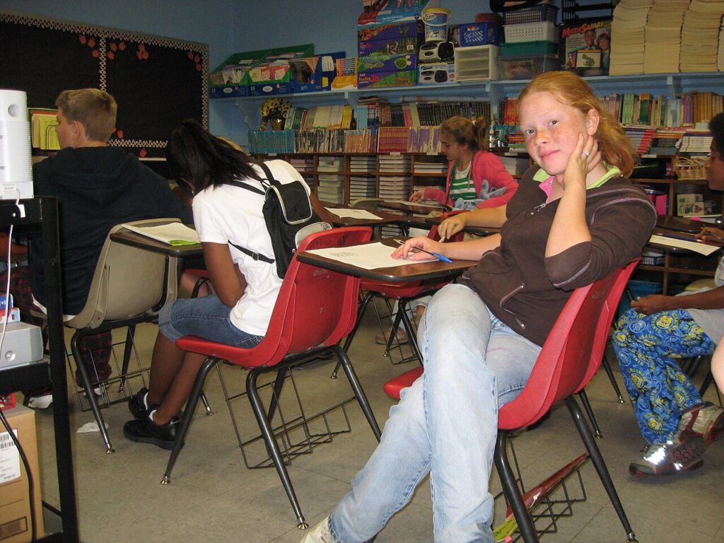 Students in a classroom