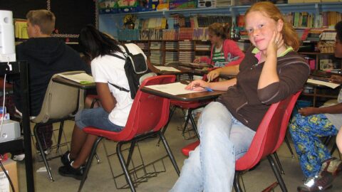 Students in a classroom