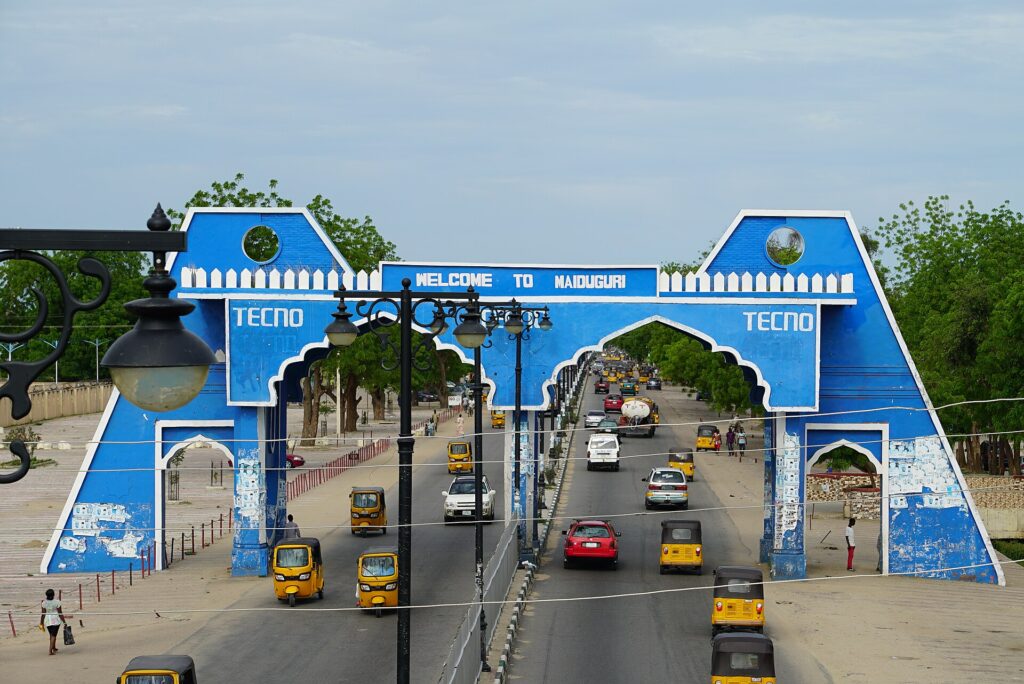 Maiduguri city gate in Borno State, Nigeria