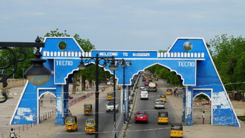 Maiduguri city gate in Borno State, Nigeria