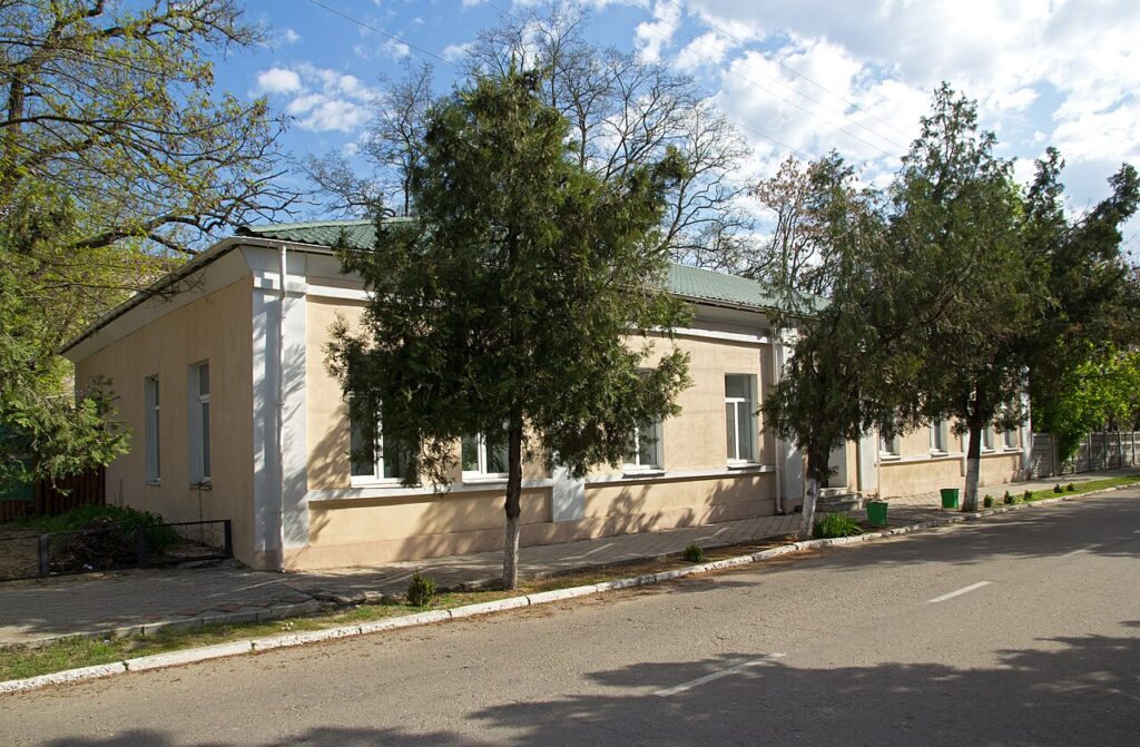 A street in Oleshky, Kherson region, Ukraine