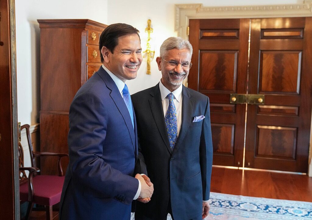 US Secretary of State Marco Rubio (left) with Indian External Affairs Minister S. Jaishankar at the US State Department in Washington (file photo).