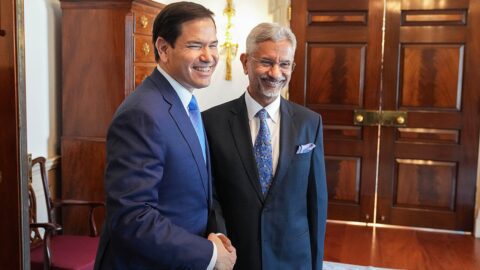 US Secretary of State Marco Rubio (left) with Indian External Affairs Minister S. Jaishankar at the US State Department in Washington (file photo).