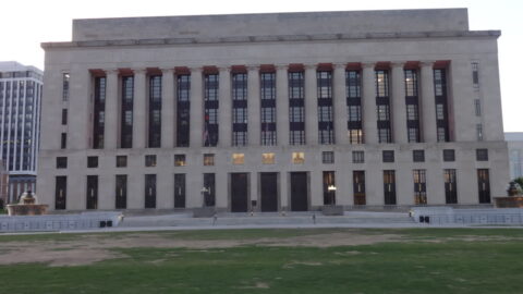 The Davidson County Courthouse in Nashville, Tennessee, where a hearing on the failed execution was scheduled.
