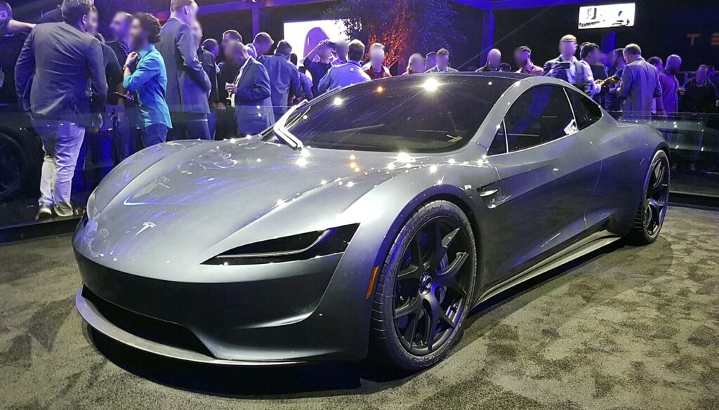 Tesla's second-generation Roadster prototype — the 2017 design that preceded the flying 2026 redesign