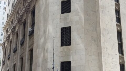 The New York Stock Exchange building in Manhattan